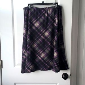 Purple plaid XL Dressbarn skirt